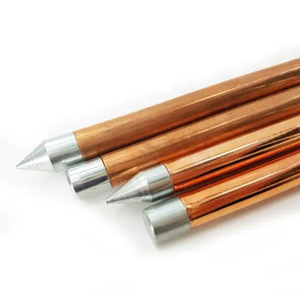 Tige de terre filetée en acier cuivré fiable de <span class=keywords><strong>5</strong></span>/8 po - Système de protection contre la foudre et de mise à la terre - Product Image 4