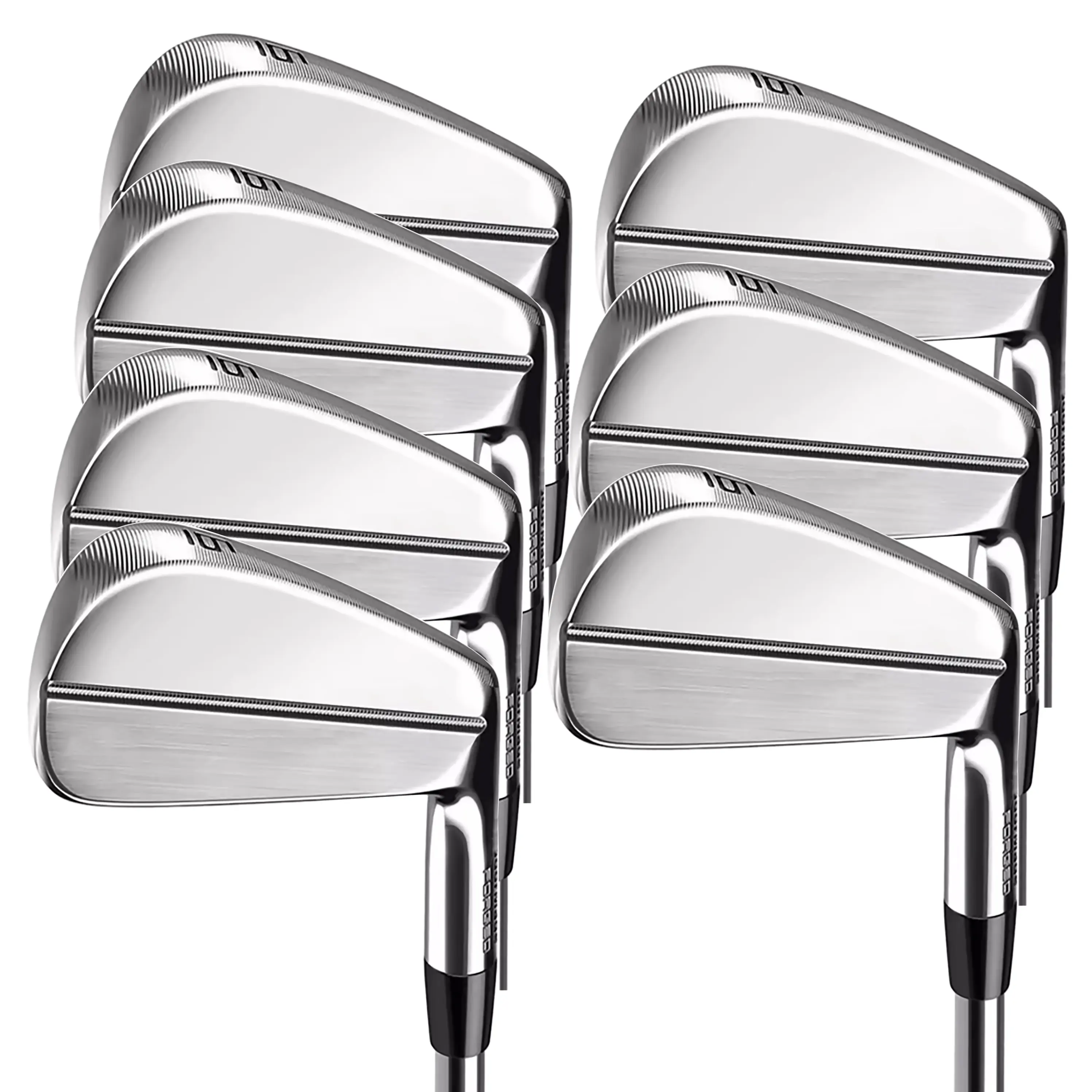 Conjuntos de clubes de golfe de lâmina forjada com desenho forjado para o conjunto de ferro de golfe preto prateado de desempenho aprimorado
