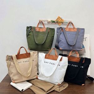 Bolso de compras de lona de algodón extragrande con asa de cuero PU de diseño personalizado al por mayor, gran capacidad, con cremallera y letras - Product Image 1
