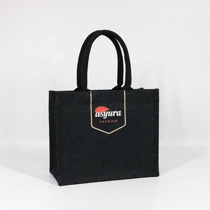 Logo personnalisé Élégant Blanc Toile De Jute Sac De Luxe Plage Fourre-Tout Coton Jute Shopping Sac - Product Image 3