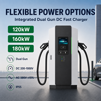 Chargeur rapide DC à double connecteur 120kW 160kW 180kW CCS2 GB/T OCPP avec partage d'énergie intelligent pour projets de stations de recharge publiques