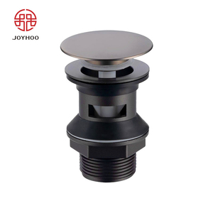 JOYHOO Scarico a Scomparsa Nero Opaco per Lavabo con Troppopieno e Coperchio Grande Anti-Intasamento - Product Image 1