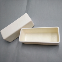 Bentuk persegi panjang Keramik Alumina Perahu Alumina Sagger Crucible