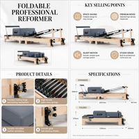 Set de Pilates Reformer, Equipo de Ejercicio de Madera de Roble Equilibrada de Primera Calidad, en Venta