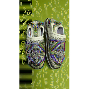 Premium Moroccan Aouge Babouche With Berber Inspired Embroidery Genuine Leather <b>Slippers</b> For Indoor Outdoor Use - Product Image 3