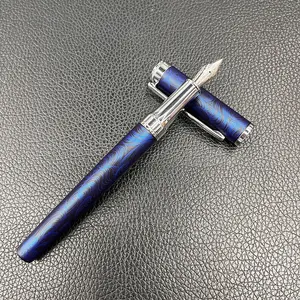 Hot Selling Luxury Branded New Vintage Decorative Design Red Blue Stainless Steel Nib Calligraphy Souvenir Fountain Pen