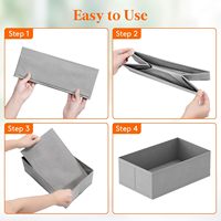 Tiroir Organisateur Vêtements 3 Tailles Sous-Vêtements Armoire Tiroir Diviseurs Tissu Pliable Commode Rangement Organisateur Bacs