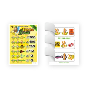 Ticket à languette à trois fenêtres, carte scellée, papier recyclable, conception personnalisée <span class=keywords><strong>de</strong></span> ticket <span class=keywords><strong>de</strong></span> loterie à languette, règles <span class=keywords><strong>du</strong></span> <span class=keywords><strong>jeu</strong></span>, taux <span class=keywords><strong>de</strong></span> gain - Product Image 2