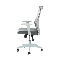 Fauteuil de direction à dossier haut, fournisseur chinois, chaise de bureau moderne en tissu avec accoudoirs réglables et pivotants