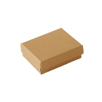 Boîte cadeau personnalisée vintage vide pour bijoux, en papier kraft, avec présentoirs en mousse et pochette, rectangulaire, pour collier et bracelet
