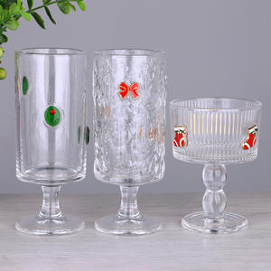 Vaso <span class=keywords><strong>de</strong></span> Cristal <span class=keywords><strong>de</strong></span> Sodio y Calcio Personalizado <span class=keywords><strong>de</strong></span> Fábrica, Diseño 3D <span class=keywords><strong>de</strong></span> Flores Navideñas, para Jugo o Agua - Product Image 1