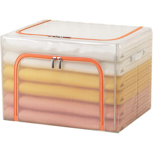 Boîtes de rangement pliables en plastique transparent, grandes, claires, imperméables en PVC avec couvercles pour vêtements - Product Image 1
