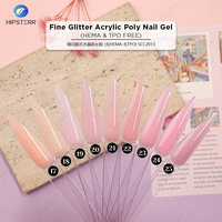Nouveautés OEM Marque privée Gel dur pailleté rose Acryl Gel UV LED Paillettes fines Acrylique Poly Gel d'extension d'ongles Polygels