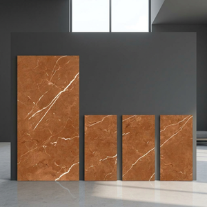 Azulejos de porcelana de alto brillo con aspecto de mármol blanco glamuroso de 80x160 cm, diseño de lujo para pisos y paredes de interiores. - Product Image 6