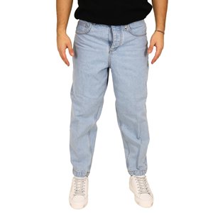 กางเกงยีนส์เอวสูงตรงแบบวินเทจ, กางเกงยีนส์ปักหมุดตอกหมุดสีอ่อนสีเข้ม UMP24042JE ฤดูใบไม้ร่วง/ฤดูหนาว - Product Image 1