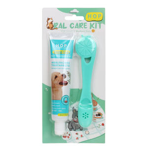 Set Sikat Gigi dan Pasta Gigi Anjing Peliharaan Ramah Lingkungan dari Plastik, Set Sikat Jari untuk Pembersihan Mulut - Product Image 6