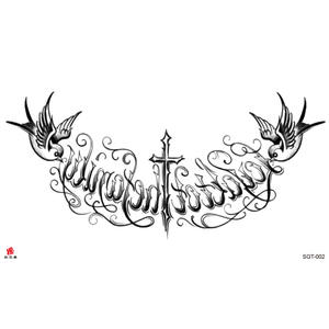 Grandes tatouages temporaires sous la <span class=keywords><strong>poitrine</strong></span> pour adultes, motifs fleurs roses sexy, tatouages ventre, faux tatouages <span class=keywords><strong>poitrine</strong></span> pour femmes - Product Image 4