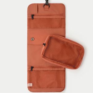 Polyester Hanging Travel Toiletry Bag with Detachable Mesh Pouch Foldable <b>Bathroom</b> Organizer for Cosmetics Makeup - Product Image 4