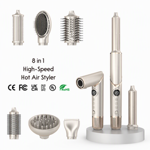 Multifunktionale Faltbare Aluminium-Legierung BLDC-Motor Heißluftbürste 3 Geschwindigkeitsstufen 1400W Coanda Auto-Lockenstab Föhn-Styler - Product Image 1