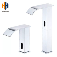 Robinet mitigeur automatique sans contact à capteur, chrome, style classique moderne, pour évier, eau froide, faible débit