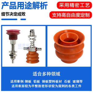 Boquilla de Succión de Silicona ZP de Cabeza Grande, Ventosa para Tapar Orificios de Piezas, Accesorio para Brazos Robóticos Neumáticos DK20/25/30 - Product Image 3