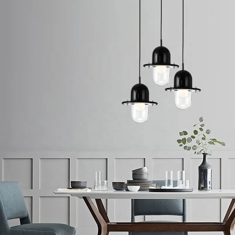 Modern basit kafa cam küçük avize şapka kolye lamba mutfak yemek odası aydınlatma