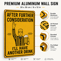 Panneau décoratif mural vintage en aluminium Xinhangchen pour bar à bière, 20x30cm, idéal pour la décoration de la grotte du homme, du garage ou du bar à domicile |   Cadeau du Ramadan