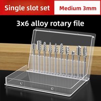 6mm Tungsten Carbide Rotary Burr Electric Grinding Bit 3mm Shank 60mm Length Small Die Grinder Metal Polishing Milling Cutter