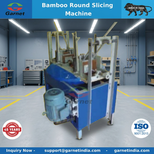 Máquina Cortadora Redonda Automática de Bambú de Doble Estación Garnet Tools con Motor y Caja de Cambios 240V para Procesamiento de Productos de Frijol - Product Image 2