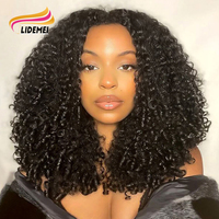 Peluca Rizada Pixie SDD de Cabello Humano Virgen de Alta Densidad, Peluca de Encaje 13x4, Cabello Humano Vietnamita Crudo Original, Pelucas Dobles