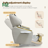 Meubles de spa de luxe sur mesure, chaises de spa pour les pieds, fauteuil de massage électrique pour pédicure et ensemble de table de manucure pour salon de manucure