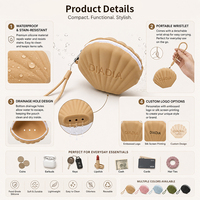 Porte-monnaie en silicone personnalisé d'usine, porte-clés, moule de sac de créateur, breloque de sac, pochette zippée pour gravure, écologique