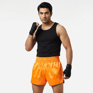 New Custom Made High Quality Muay Thai and MMA Boxing Fight Shorts for Men 100% Cotton Stretch - Product Image 1