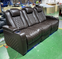 Schlussverkauf funktionelle Heimkino Stühle echtes Leder Theater Sitzmöbel elektrisches Kino Sofa Theater Liegesessel Massagestuhl