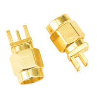 Conector coaxial RF Macho Hembra Tornillo Pin interno Antena Conector macho en La PCB