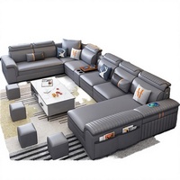 Ensemble de canapé sectionnel en tissu moderne en forme de U avec chaise longue pour salon, taille personnalisée