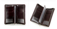 Portefeuille de voyage familial en cuir nubuck huilé RFID, porte-passeport, organiseur de billets et de documents