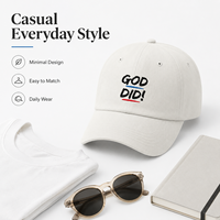 Casquette de baseball personnalisée avec broderie de slogan religieux, en coton doux, style Dad Hat, pour groupes religieux et événements religieux, vente en gros