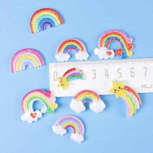 Nouveau résine accessoires Flash arc-en-ciel bricolage enfants broche épingle à cheveux bande accessoires coque de téléphone Patch décoratif - Product Image 2