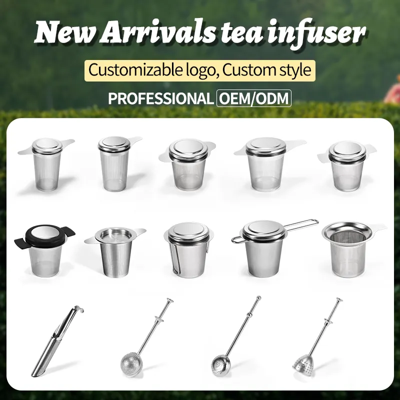 Custom tea filter 304 Stainless Steel tea infusion basket Silver loose leaf Tea Strainer Infuser