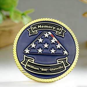 Moneda Conmemorativa Personalizada en Memoria de un Desafío, Moneda Conmemorativa Esmaltada Chapada en Oro al por Mayor de Fábrica con Texto Personalizado y Diseño Gratuito - Product Image 1