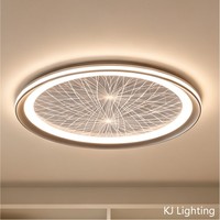 Plafonnier LED rond moderne à montage encastré pour salon, chambre, salle à manger, hôtel, décoration