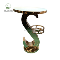 Vente en gros de table ronde professionnelle en acier inoxydable, ensemble de table de mariage pour hôtel, pièces centrales, décorations de table pour événements