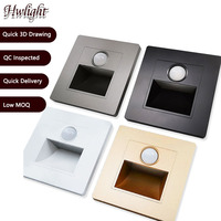 Applique murale LED carrée à détecteur de mouvement pour escalier et couloir, vente en gros, OEM ODM, directement de l'usine, inspectée par le contrôleur de qualité