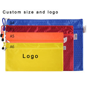 Custom Logo A4 Double Layer <strong>Document</strong> Bag Waterproof Canvas Storage <strong>Pouch</strong> for Home Office or School <strong>Travel</strong> - Product Image 3