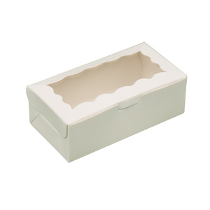 Boîtes à gâteaux en papier pliables simples avec fenêtre transparente, recyclables, option gaufrage, couleur personnalisée, pour sushi, bonbons, biscuits - Product Image 6