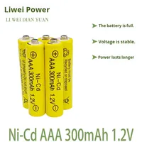 Batterie rechargeable NiCr AAA 300mAh 1.2V avec borne pointue, pièce unique, pour petits appareils électroniques