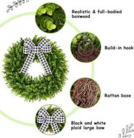 Simulatie Krans Eucalyptus Geld Blad Bessen Ring Bruiloft Latei Arrangement Vooral Fruit