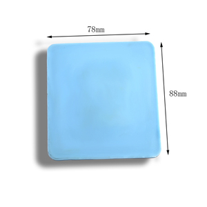 Posavasos de PVC con Diseño Cuadrado Azul Clásico y Único con Logotipo Personalizado - Product Image 3