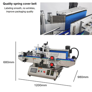 HZPK TRLM-120A Automatic Labeling <b>Machine</b> Jars Perfume Bottle Sticker Label Bopp Labeling <b>Machine</b> - Product Image 2